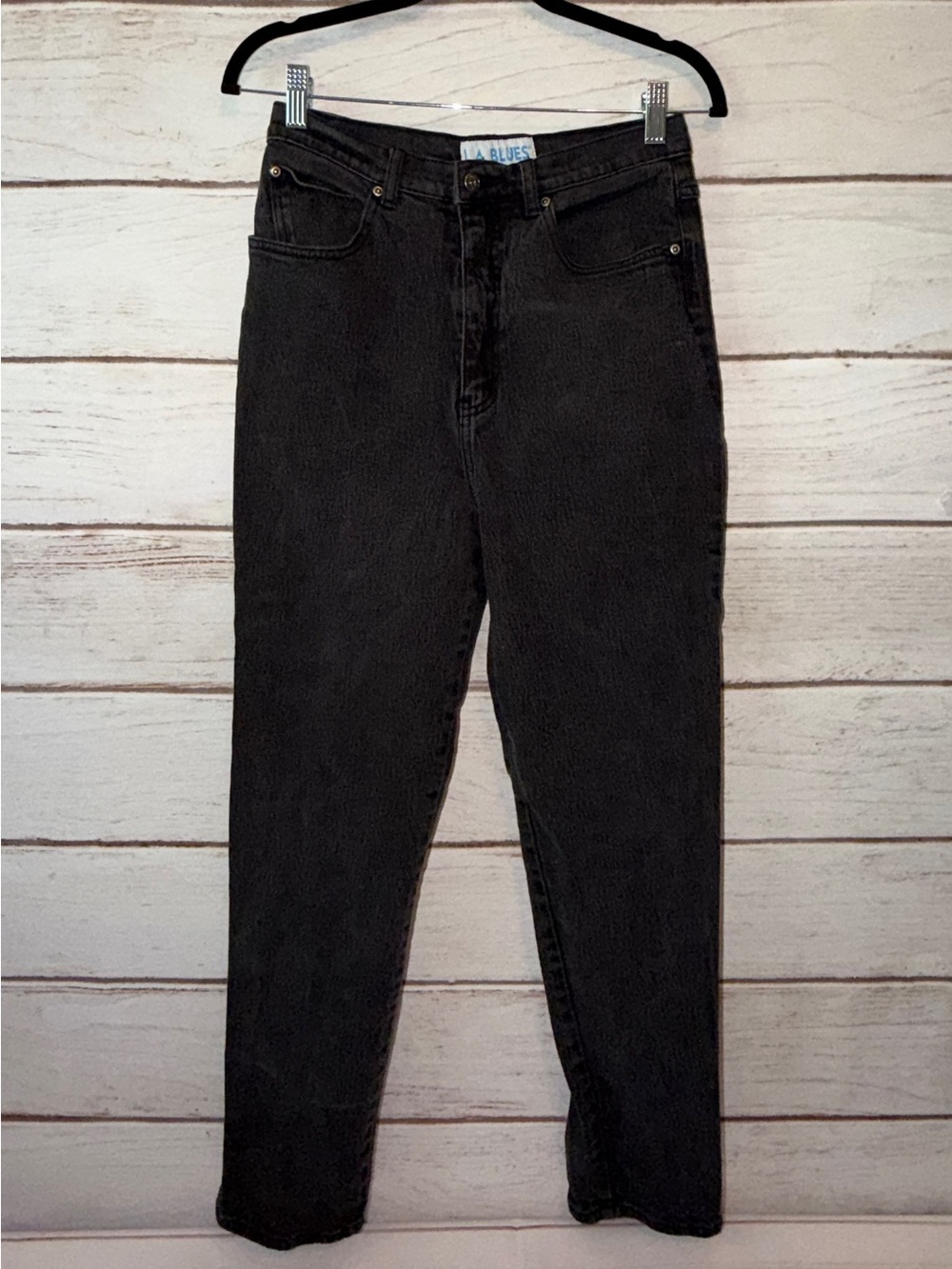 L.A. Blues Black Jeans Size 14 Straight Leg High Rise Vintage Style